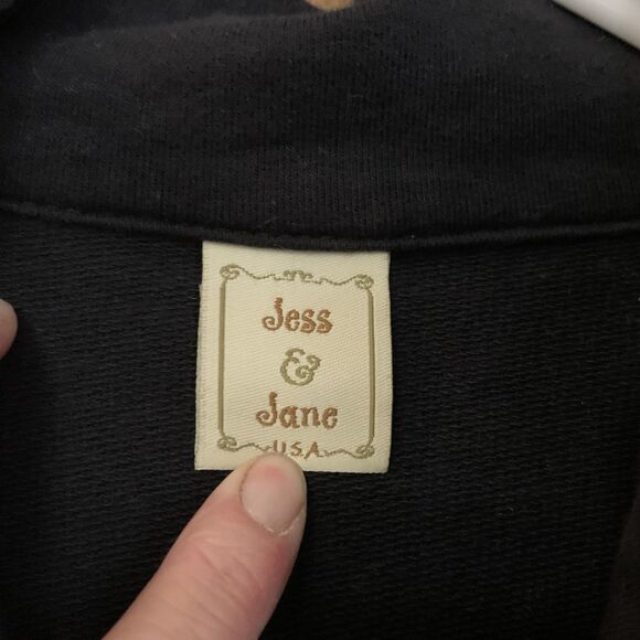 Jess & Jane Butterfly Full Zip Sweater Jacket Joyful 3x Sparkly Novelty Black - Picture 5 of 7